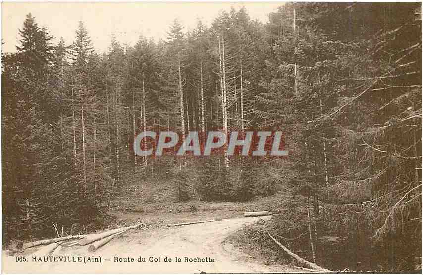 CPA HAUTE VILLE(AIN)-Route du ol de la Rochette