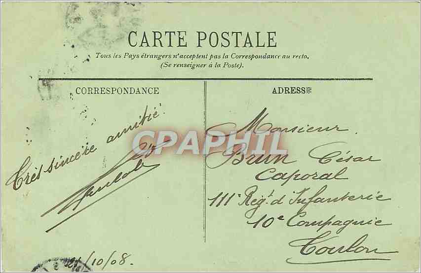 CPA MARSEILLE-Le Fort Saint Jean — Rückseite