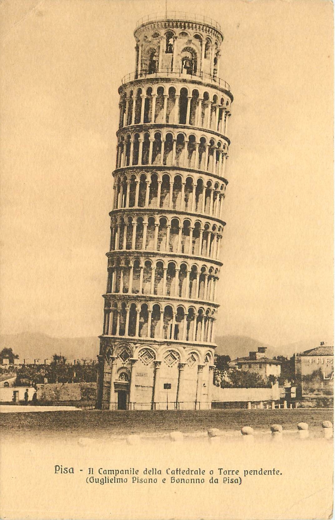 CPA PISA-Il Campanile della Cattedrale a Torre pendente(Guglielma Pisane e Bononno da Pisa)