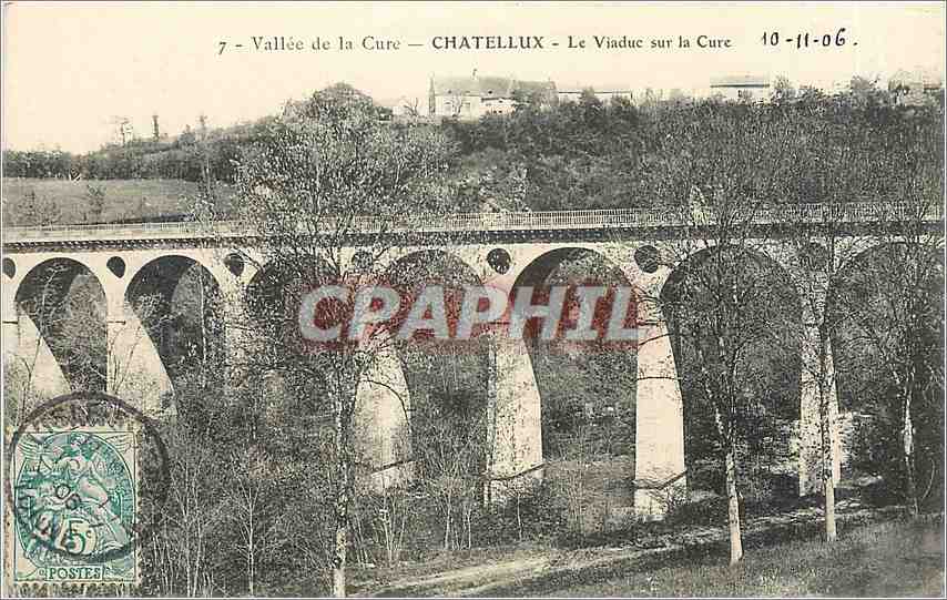 CPA Vallee de la Cure-CHATELLUX-Le Viaduc sur la Cure