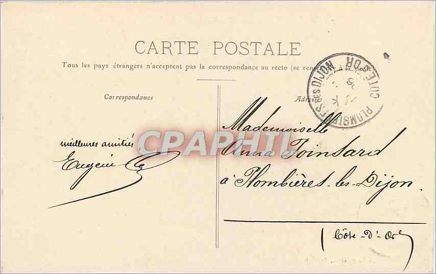 CPA Vallee de la Cure-CHATELLUX-Le Viaduc sur la Cure — Rückseite