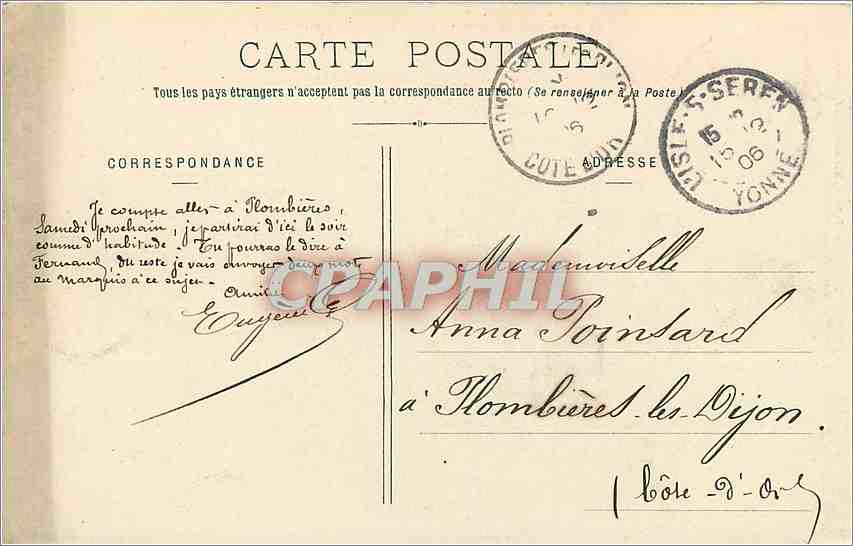 CPA Vallee de la Cure-Vue generale de Pierre-Perthuis — Rückseite
