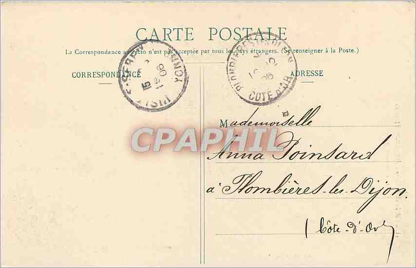 CPA Vallee de la Cure-PIERRE-Perthuis-Les Roches Gignons — Rückseite