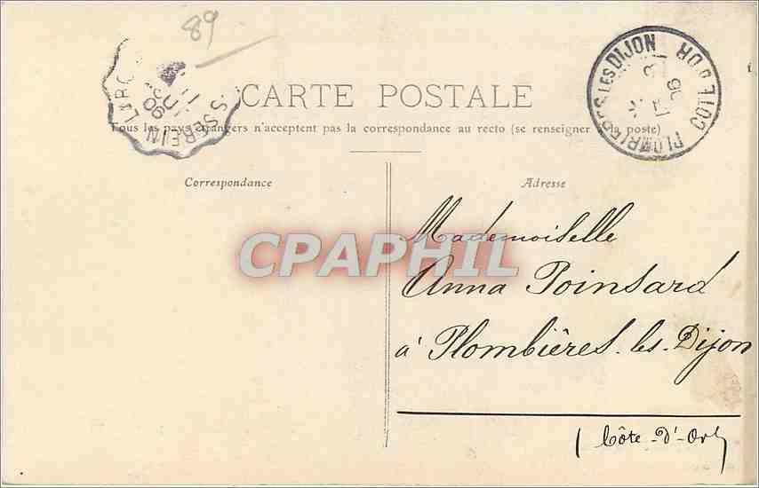 L'ISLE-SUR-SEREIN — Un Coin de la Rivière — Pothain, édit. Avallon, n°32 — Verso