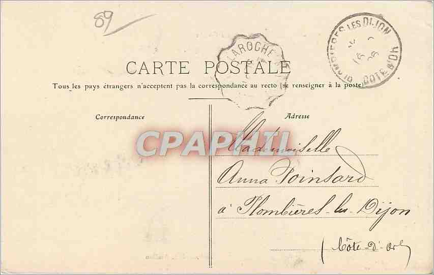 CPA AVALLON  Vallee du Cousin Un Coin pittoresque — Verso