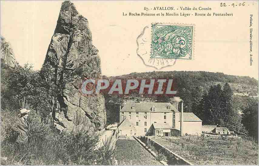 Avallon - Vallée du Cousin - La Roche Poinctue et le Moulin Léger - Route de Pontaubert