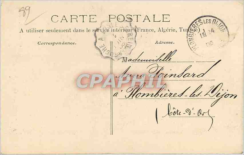 Avallon — la Caisse d'Épargne — Collection L. B. Avallon — Rückseite
