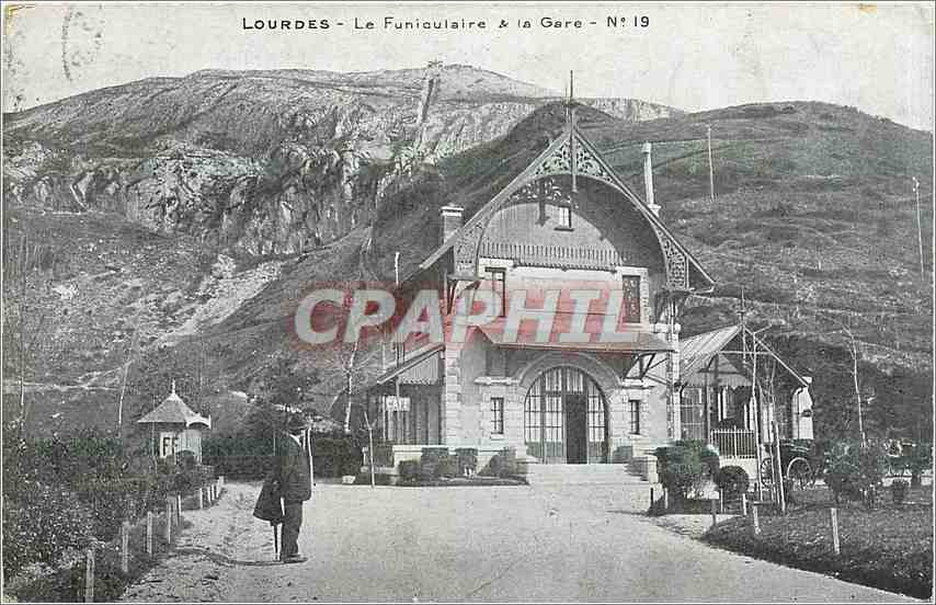 CPA LOURDES -Le Funiculaire a la Gare