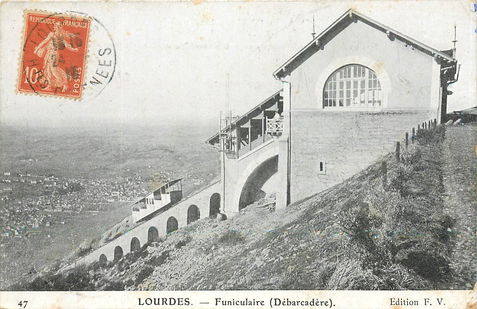 CPA LOURDES -Le Funiculaire (Debarcadere)