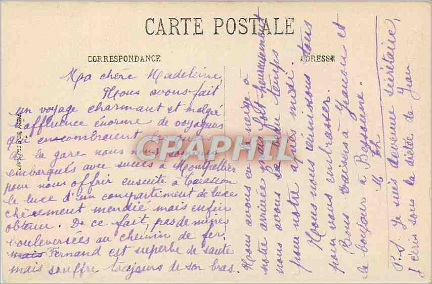 CPA LYON-Le Pont d'Ainay — Verso