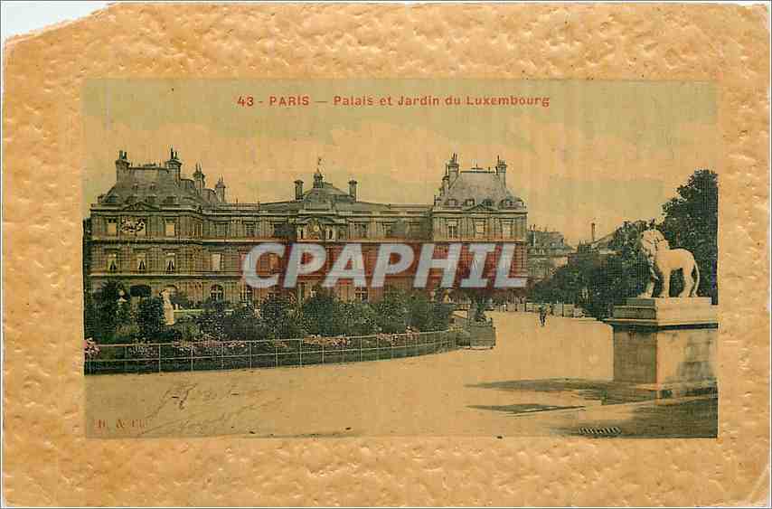 CPA PARIS-Palais et Jardin du Luxembourg Lion