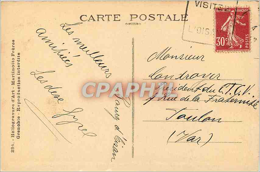CPA La Route de la Berarde-St CHISTOPHE een OISANS-Les Fetoules(3465) — Rückseite