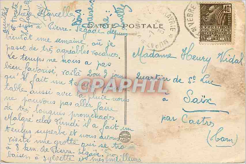 CPA VIANE PIERRE SEGADE-Vue generale — Rückseite