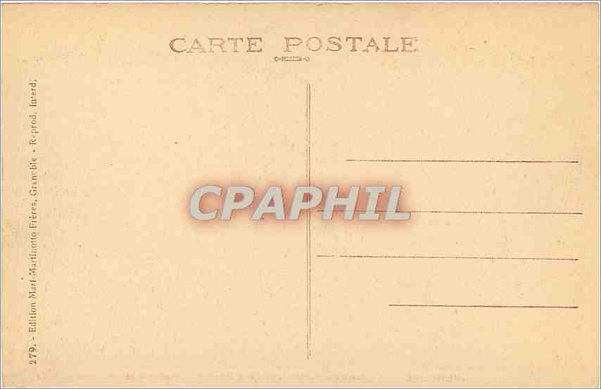CPA GRENOBLE-La gare du teleferique de la Bastille-Sainte Marie — Verso