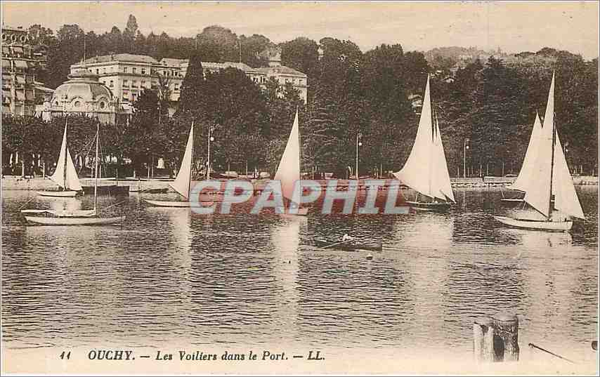 CPA OUCHY-les Voiliers dans le Port-LL