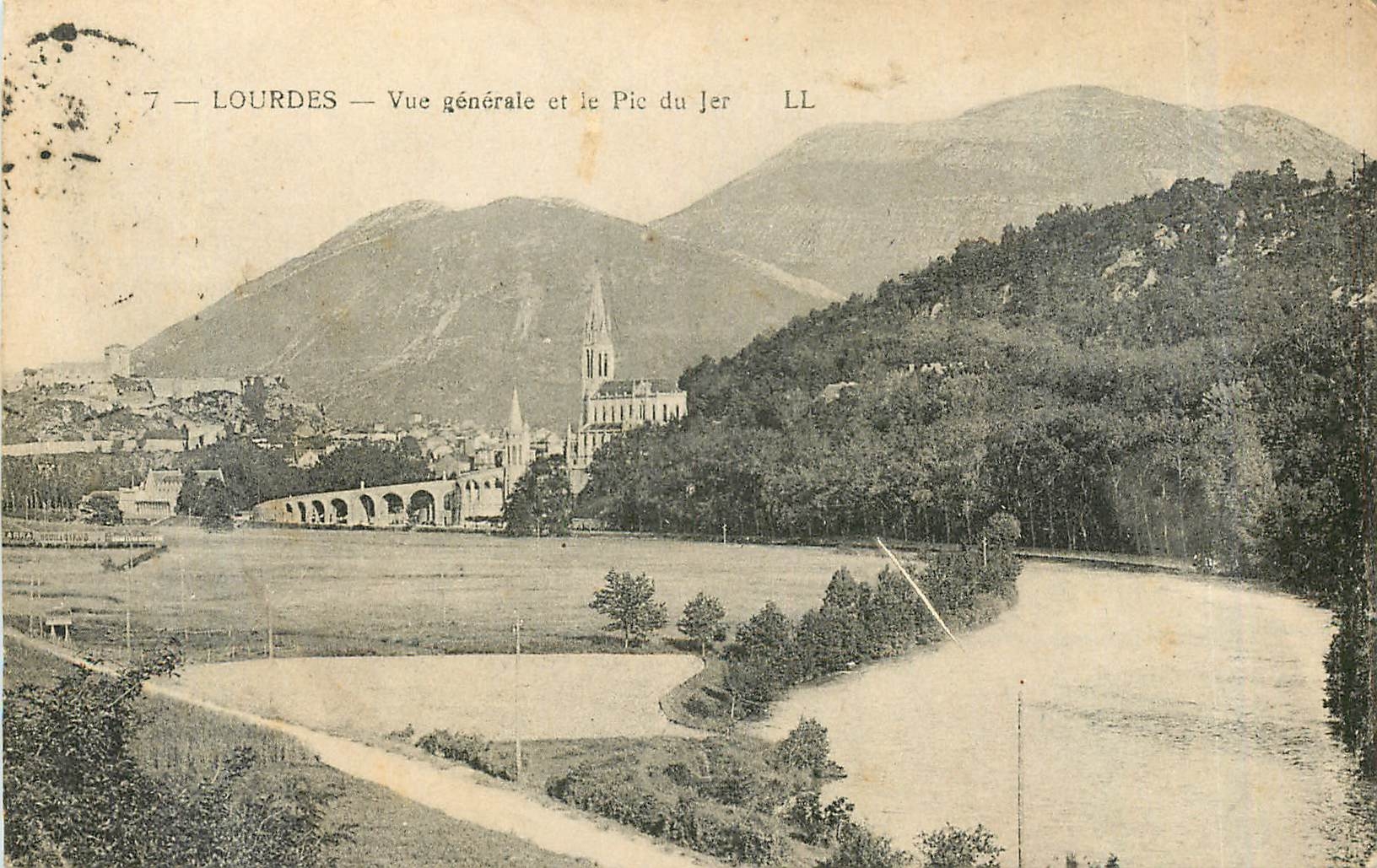 CPA LOURDES-Vues generale et le Pic du jer