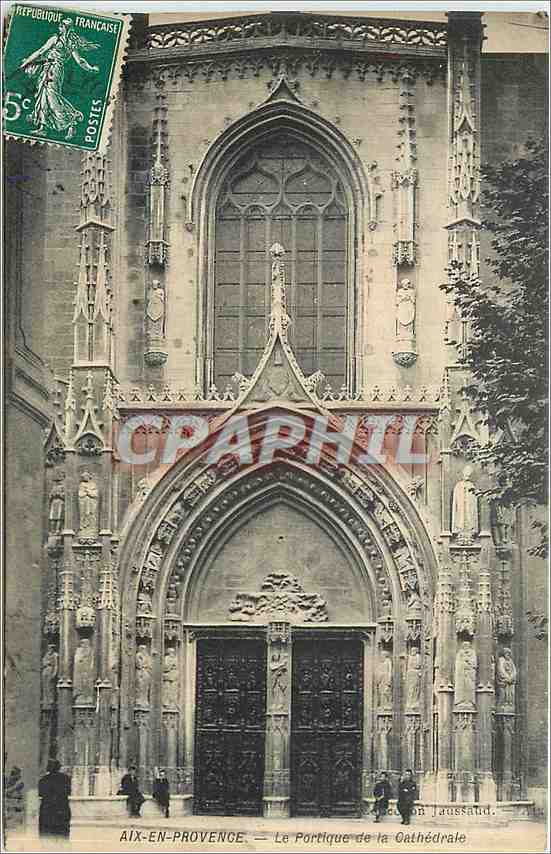 CPA AIX-EN-PROVENCE-Le Portique de la cathedrale