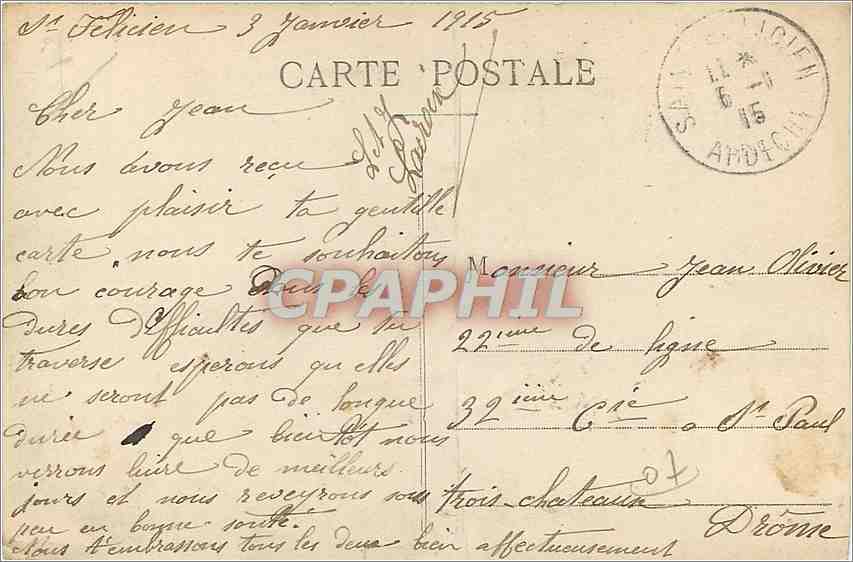 CPA LA LOUVESC Au bord de l'etang de Maison Claire Vaches — Back
