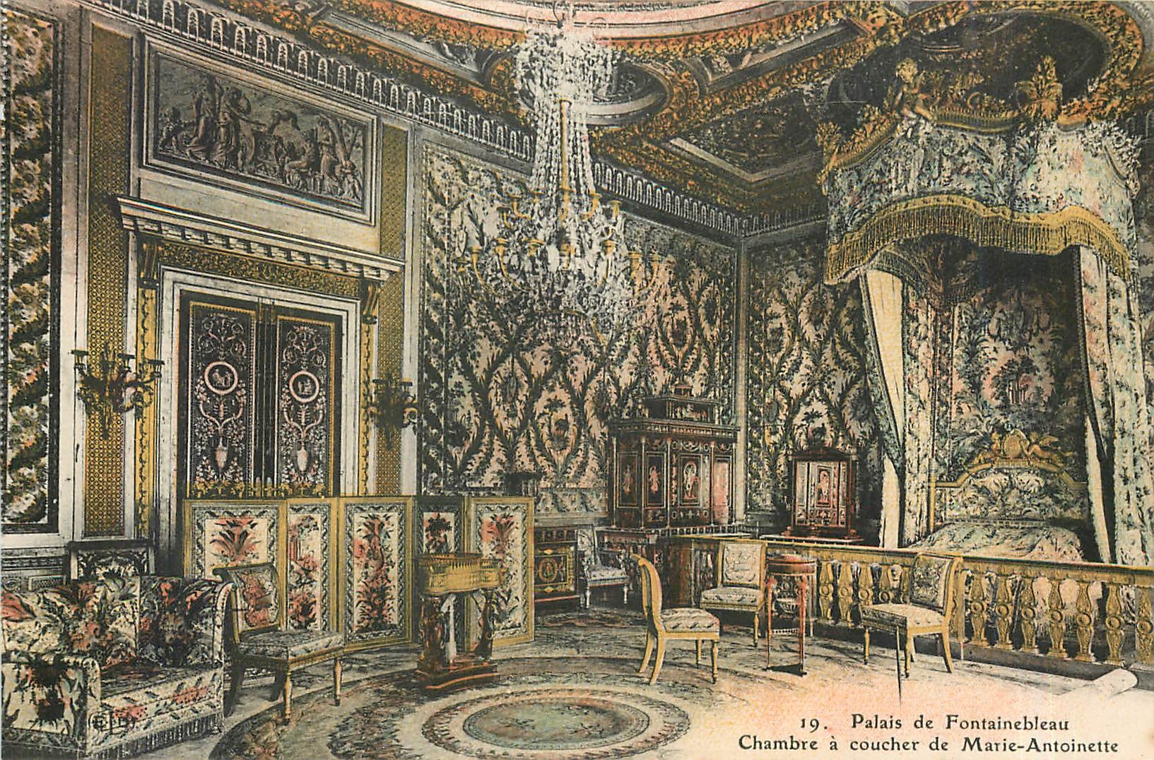 Palais de Fontainebleau — Chambre à coucher de Marie-Antoinette — Éditeur non identifié, n° 19
