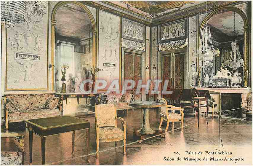 Palais de Fontainebleau — Salon de Musique de Marie-Antoinette — CPAPHIL n°20