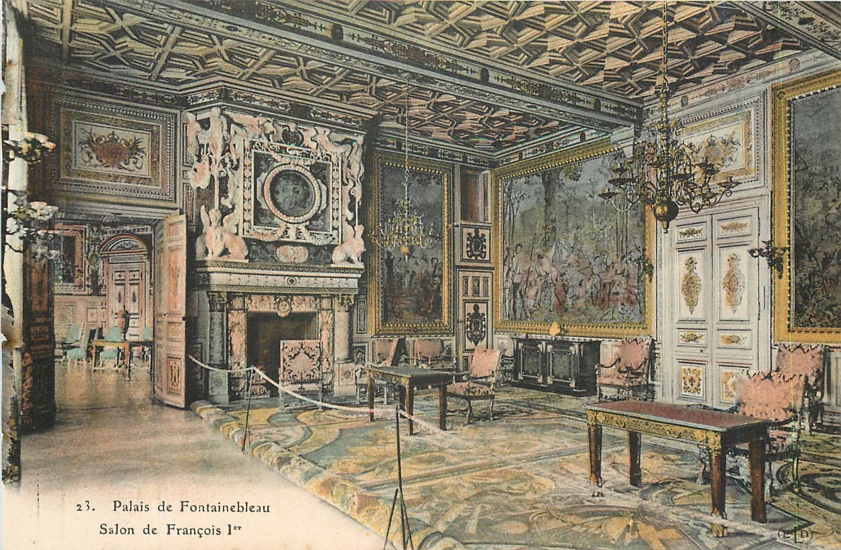Palais de Fontainebleau — Salon de François Ier — Éditeur L. D. (n° 23)