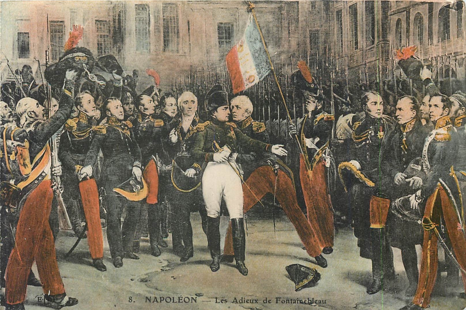 Napoléon — Les Adieux de Fontainebleau — Édition E. J. (n°8)