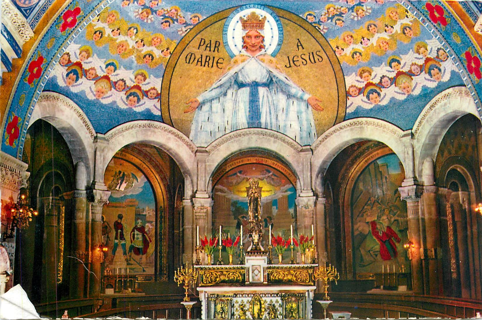 CPA LOURDES-Inerieur de la Basilique du Rosaire