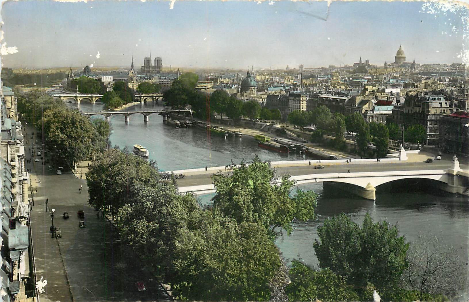 CPA PARIS-Vue panoramique sur la Seine