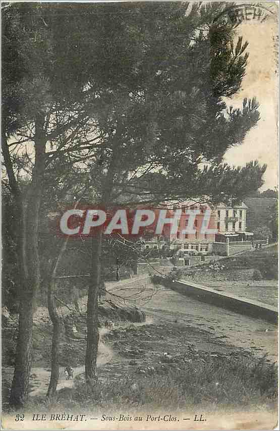 CPA ILE BREHAT-Sous bois au Port Clos