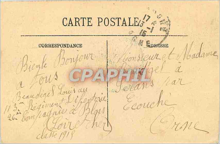 CPA BLOIS-Le Pont sur la Loire — Verso