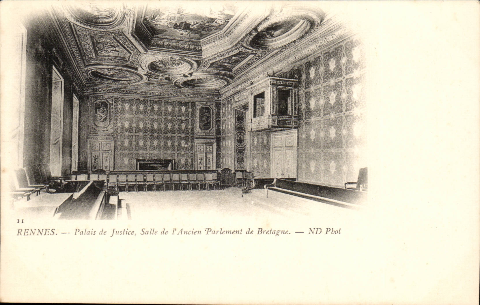 Rennes — Palace of Justice, Hall of the Old Parliament of Brittany — ND Pbol