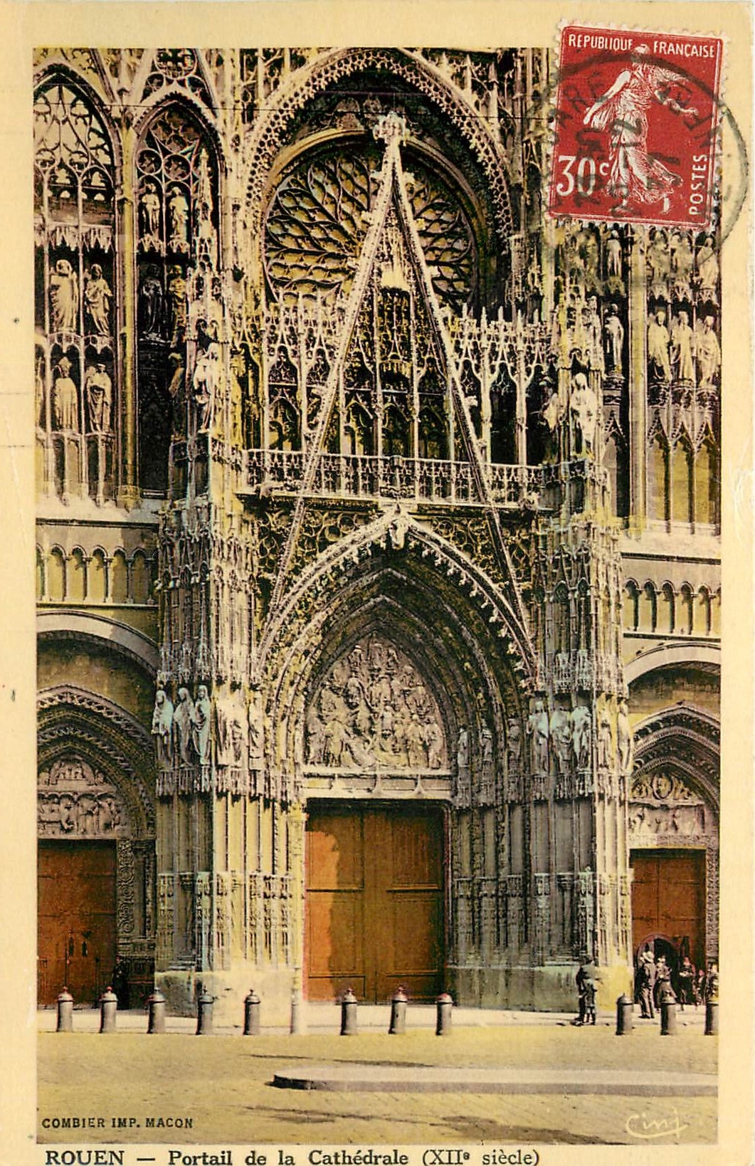 CPA Rouen Portail de la Cathedrale 