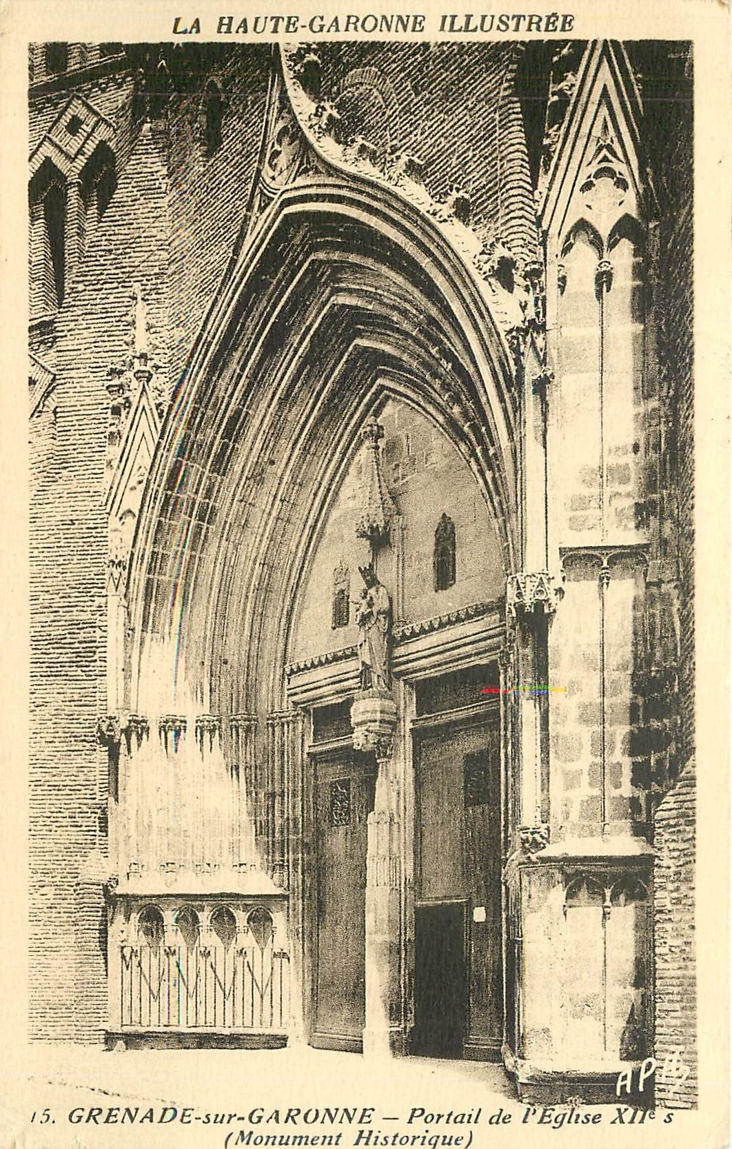 CPA Grenade sur Garonne Portail de l'Eglise 