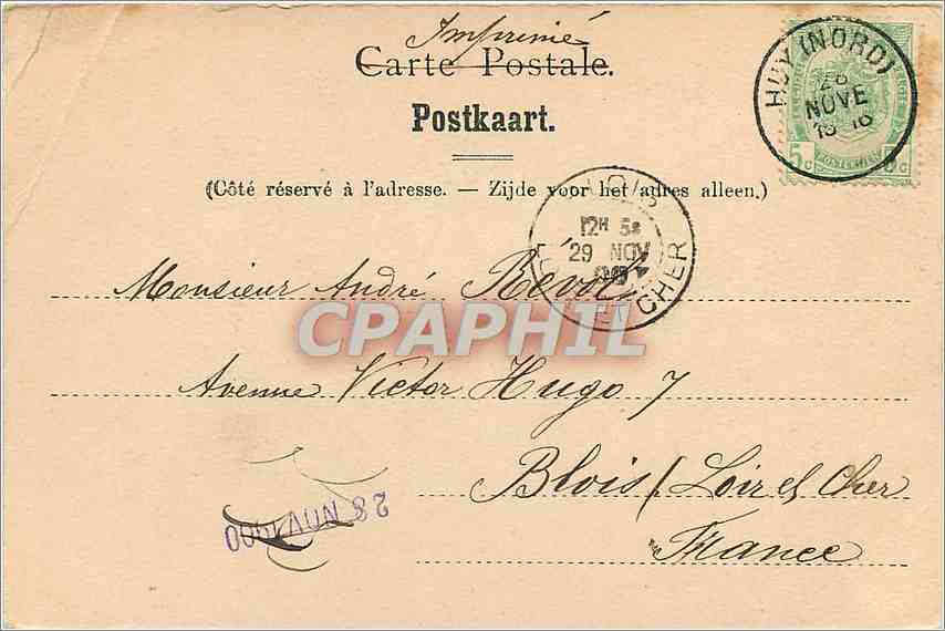 Huy (Belgique) — Le nouveau bureau des Postes — Ed. Nels, Bruxelles, N° 126 — Rückseite