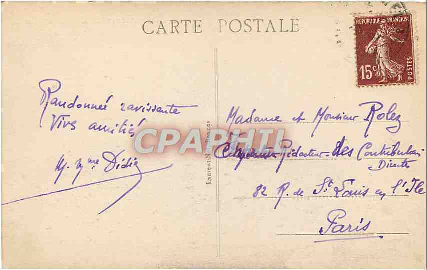 CPA Le Mont St Michel Cote Sud Ouest  — Verso