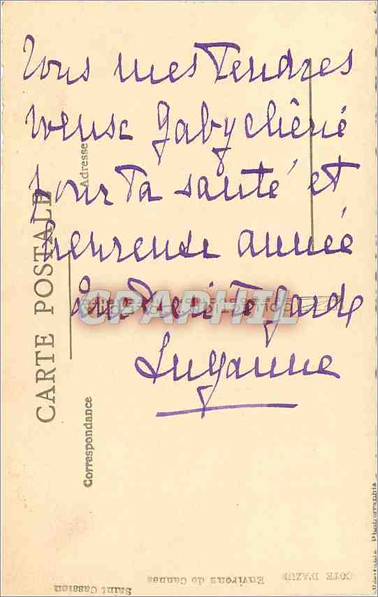 CPA Cote de Azur Environs de Cannes  — Rückseite