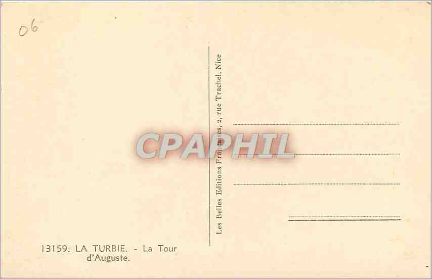 CPA La Turbie La Tour d'Auguste  — Rückseite