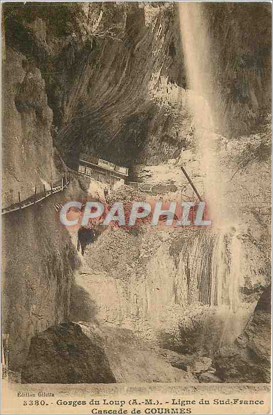 CPA Gorges du Loup AM Ligne du Sud France Cascade de Courmes 