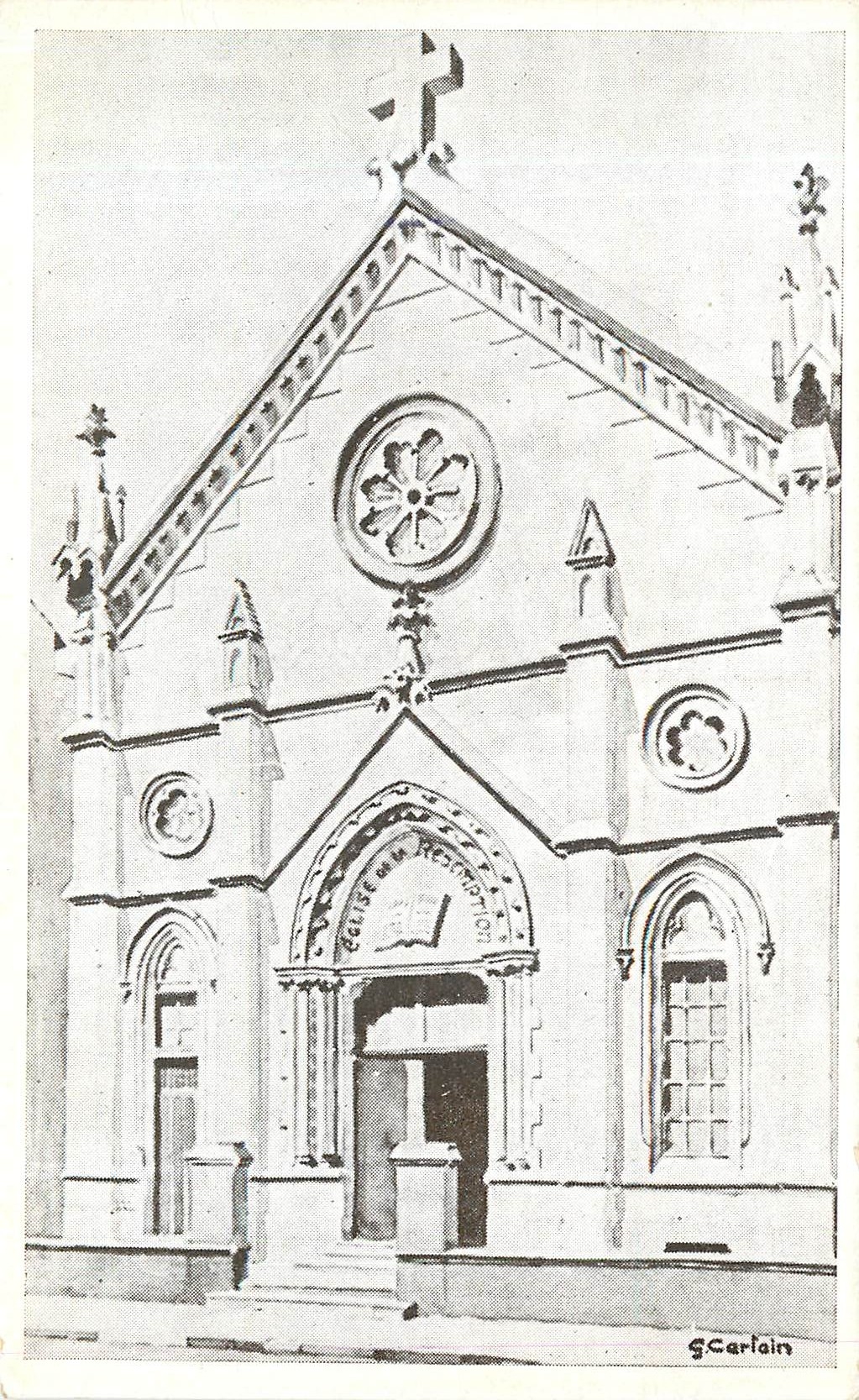 CPA Eglise Reformee Temple de la Redemption Cannes rue Notre Dame 