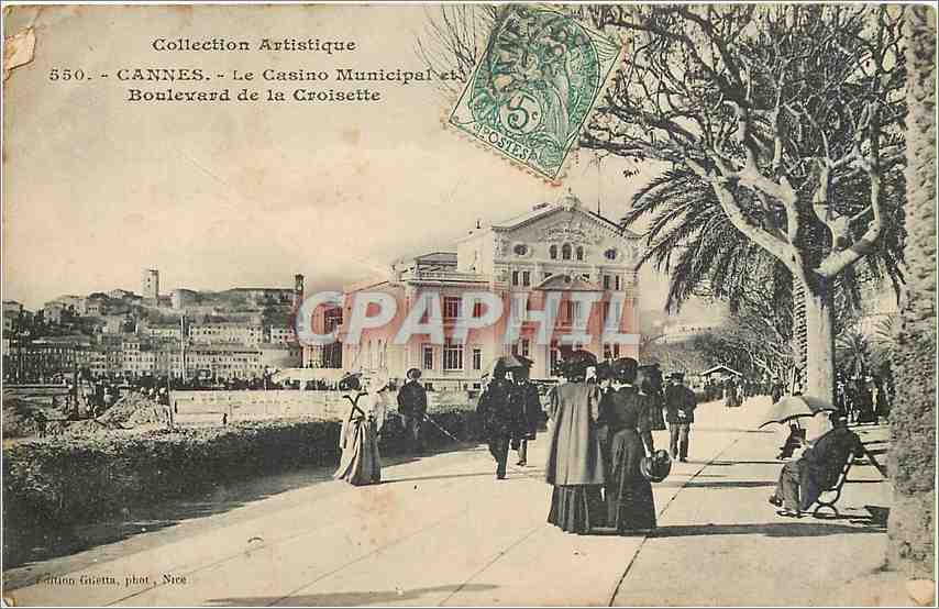 CPA Cannes Le Casino Municipal et Boulevard de la Croisette 