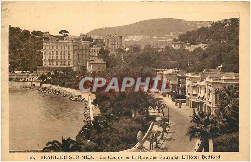 CPA Beaulieu sur Mer Le Casino et la Baie des Fournis L'Hotel Bedford 