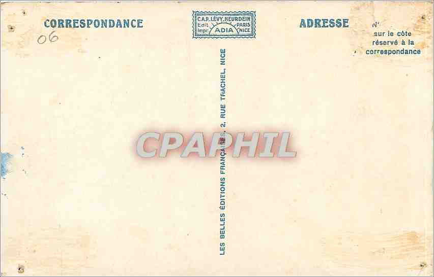 CPA La Cote d'Azur a Vol d'Oiseau de Cannes a la Frontiere Franco Italienne  — Verso