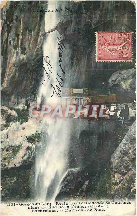 CPA Gorges du Loup Restaurant et Cascade de Courmes Ligne du Sud de la France Alp Marit Excursions E