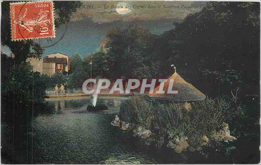 Le Bassin des Cygnes dans le Nouveau Parc — ICHY — éditeur LL