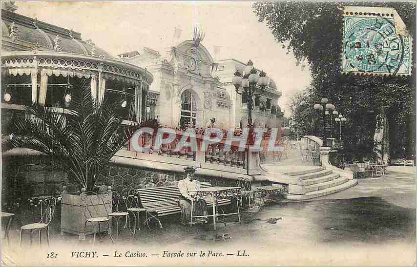 CPA Vichy Le Casino Facade sur le Parc 