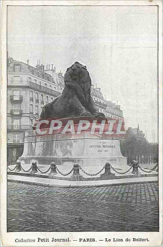 CPA Petit Journal Paris Le Lion de Belfort 