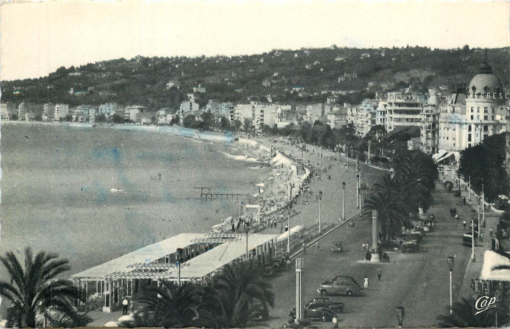 CPA Nice La Promenade des Anglais vue de l'Hotel Ruhl 