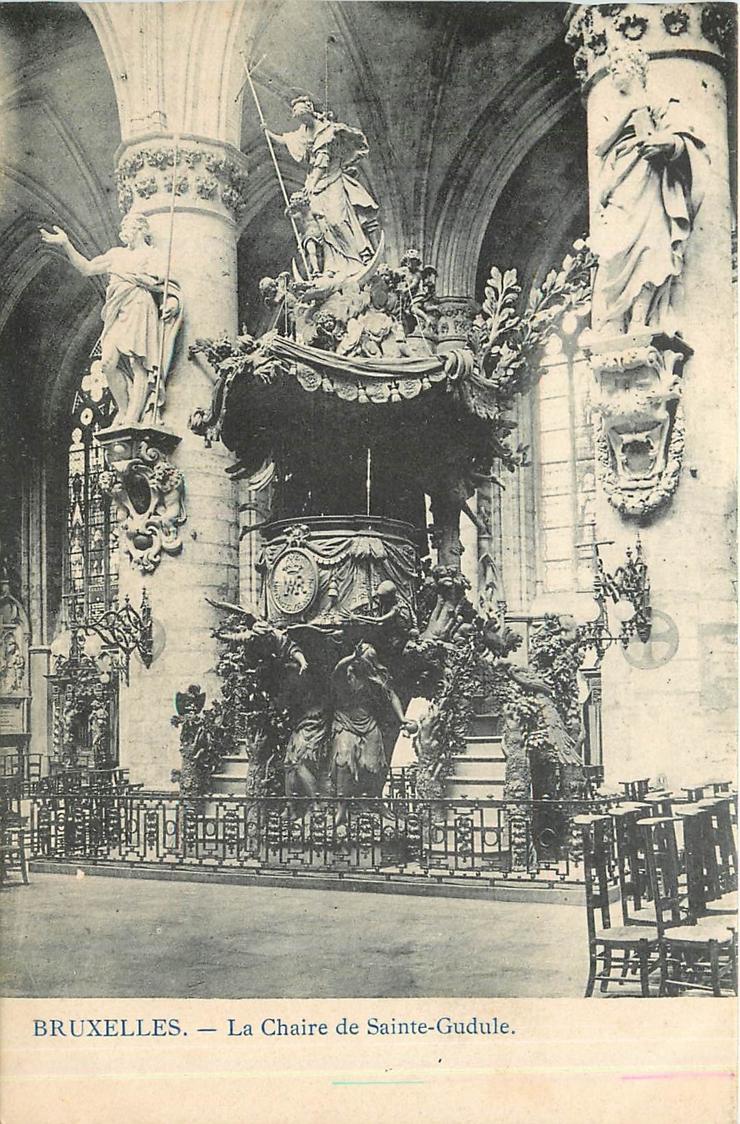 CPA Bruxelles La Chaire de Sainte Gudule 