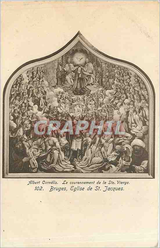 CPA Bruges Eglise de St Jacques Albert Cornelis Le couronnement de la Vierge