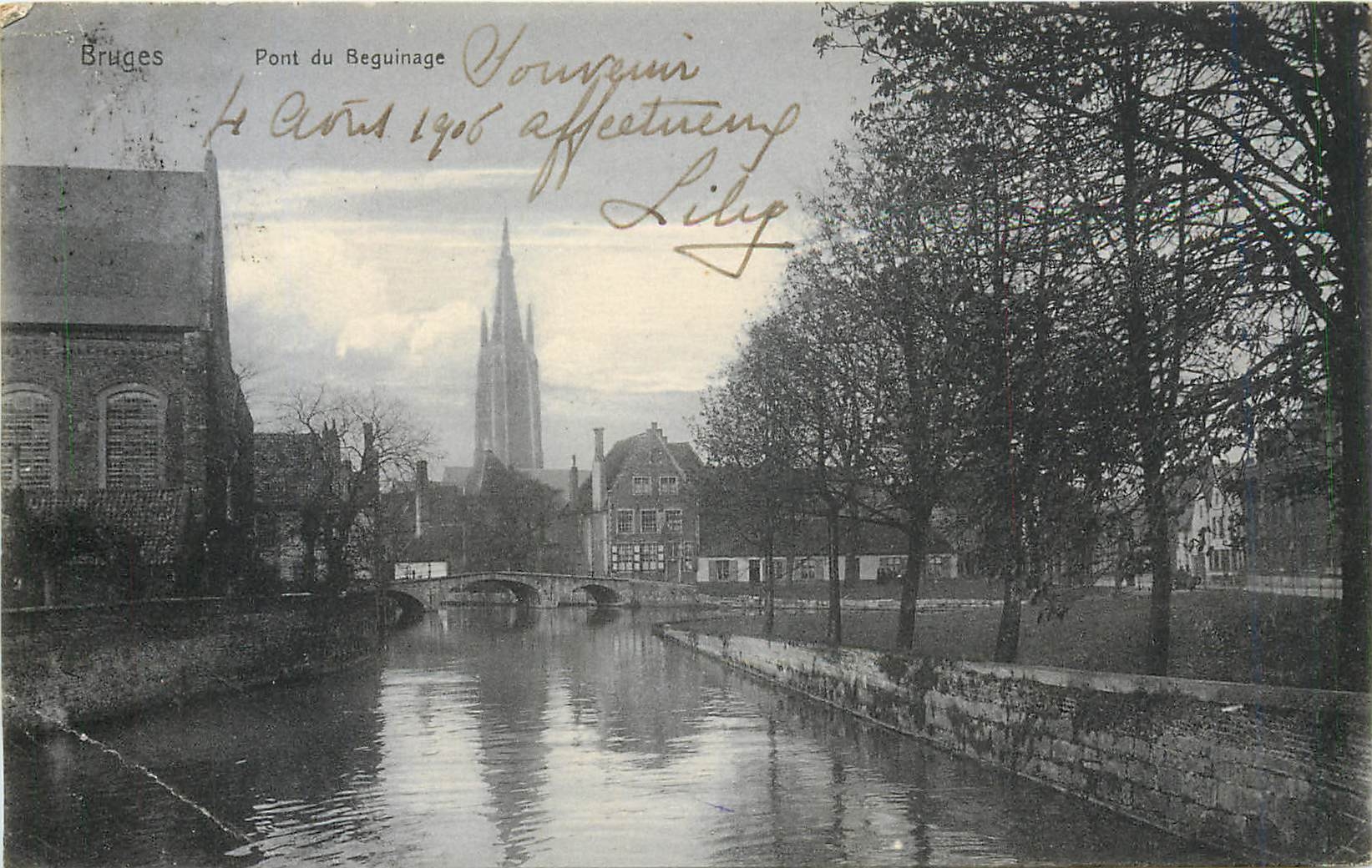CPA Bruges Pont du Beguinage 